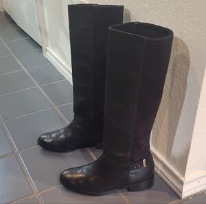 Cole Haan Suede And Leather Tall Boots